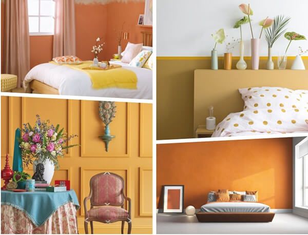 ev dekorasyonu sarı ve turuncu renkler